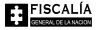 Logotipo oficial de la Fiscalía General de la Nación de Colombia en blanco y negro